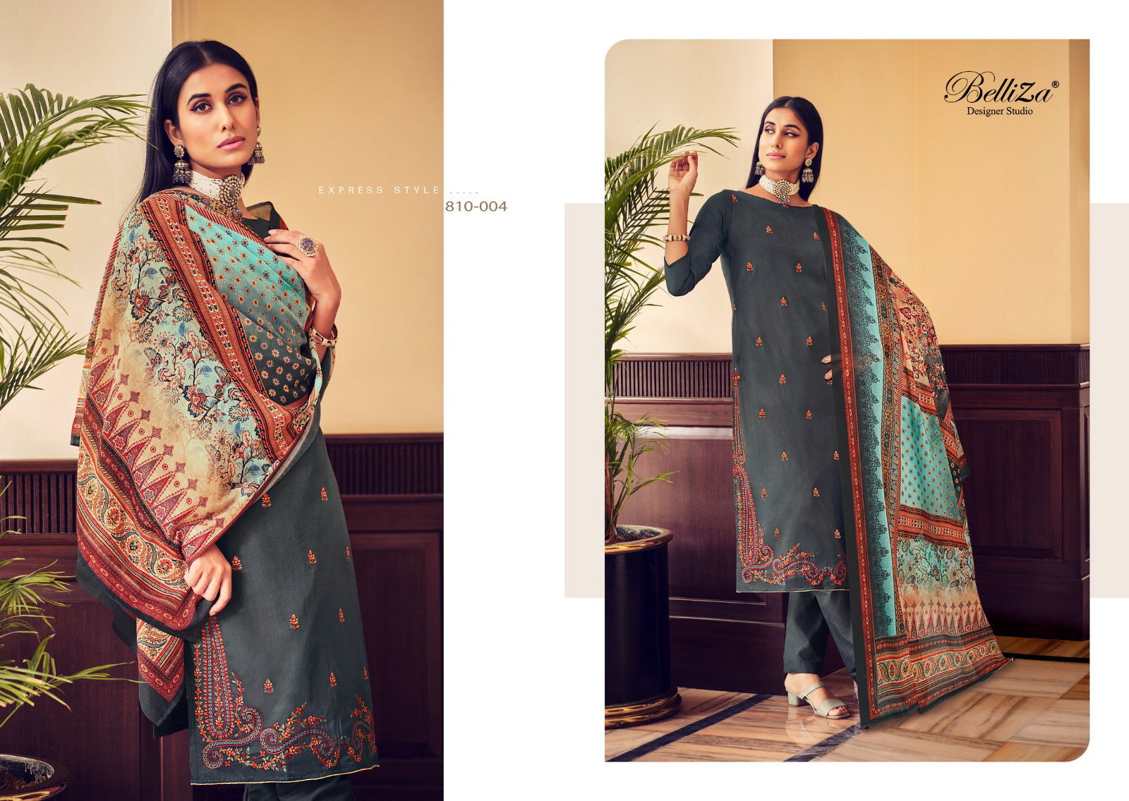 Ibadat By Belliza Jam Cotton Dress Material Catalog
